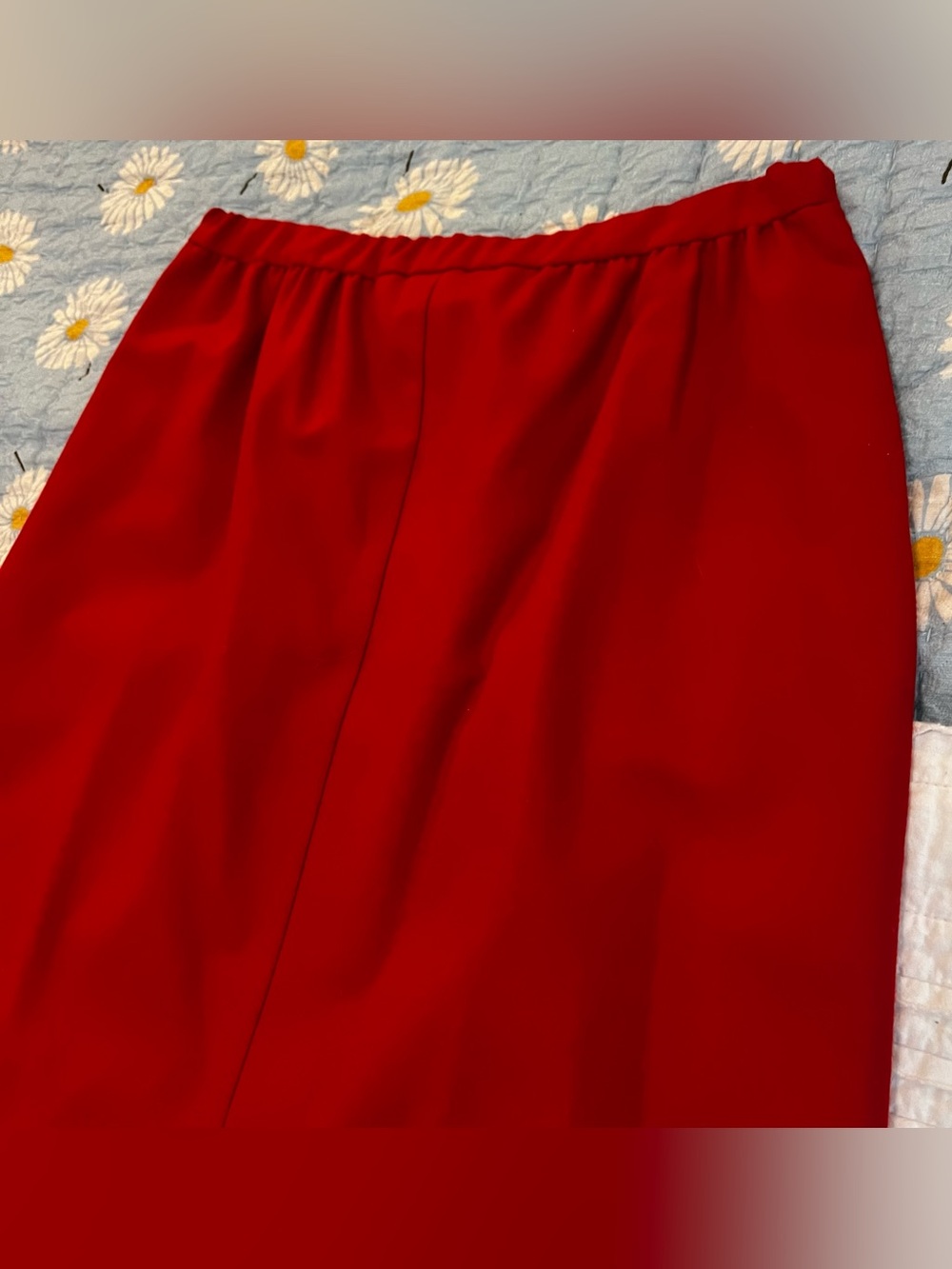 Pendleton Red Midi Skirt with Elastic Waist - Picture 9 of 14